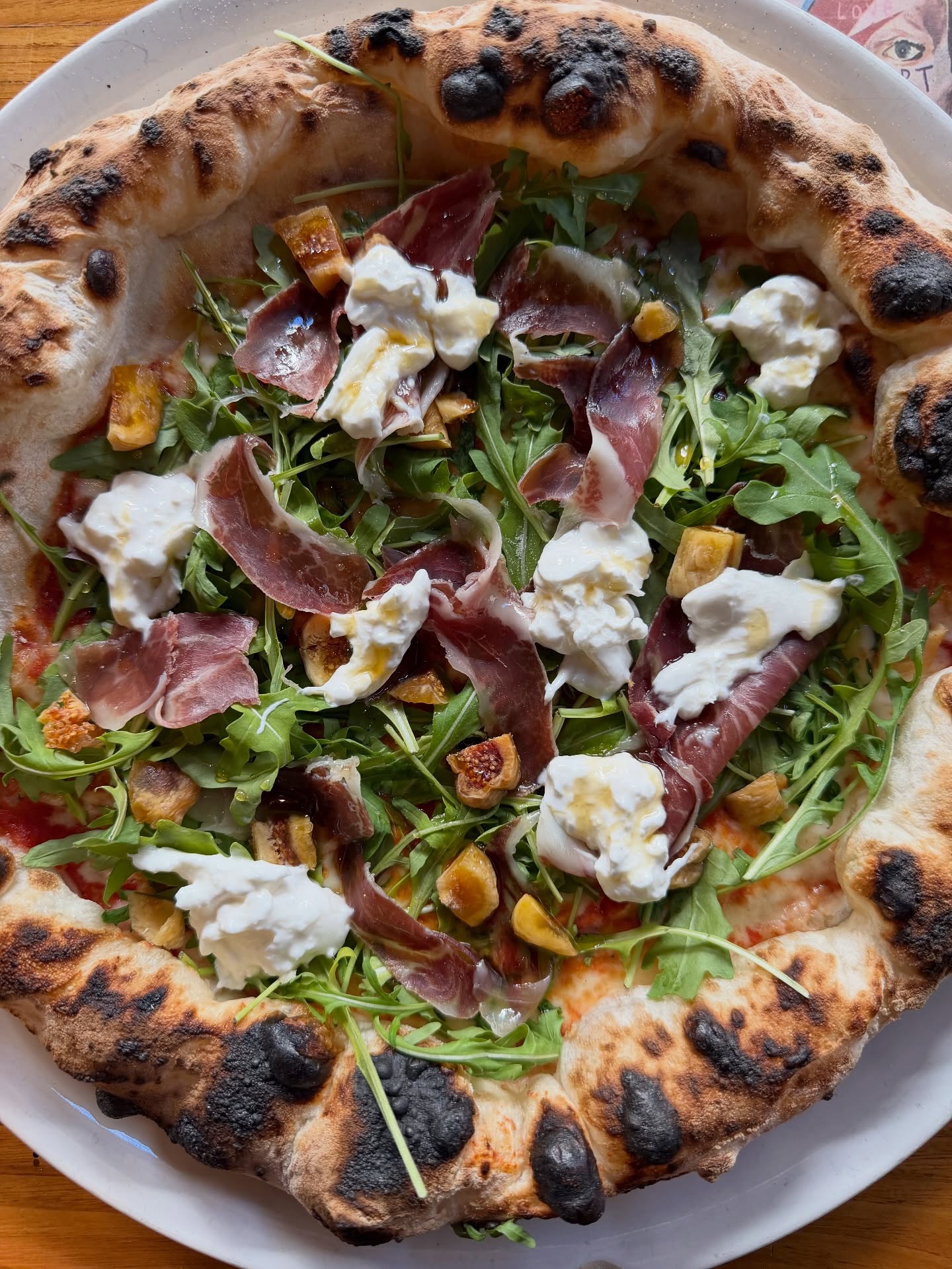 proscuitto and rocket pizza  - brother's pizza bar volos