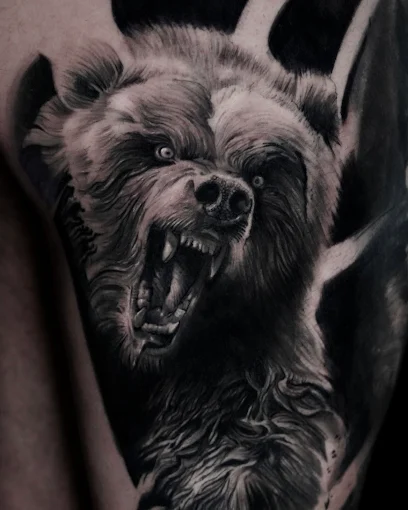 bear tattoo - Newfoundland Tattoo Studio
