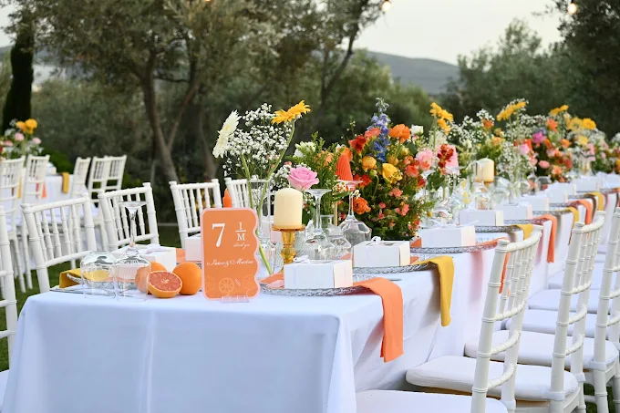 table decorations - Pantheon Event Garden