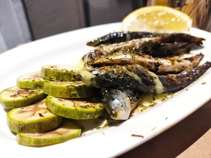 courgette and sardines - barracuda volos