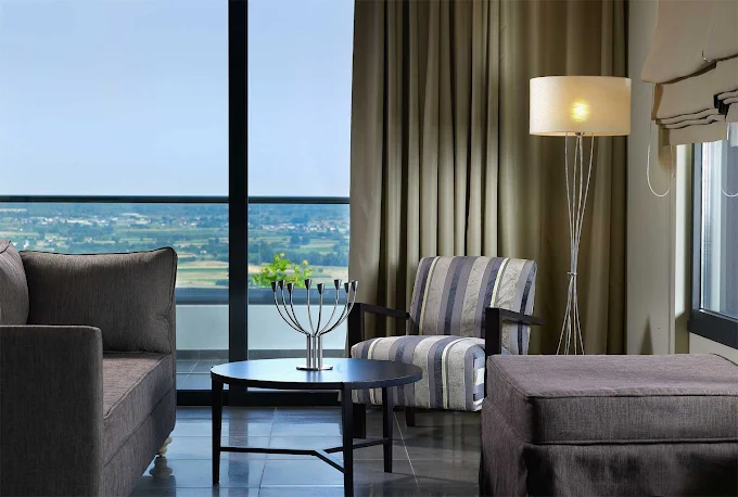 living room with view - ananti resort & spa trikala