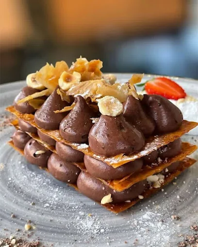 chocolate mille feuille - Fontaine Brunch - Patisserie karditsa