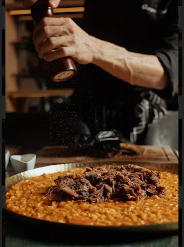 risotto with beef ragu- ziba restaurant karditsa