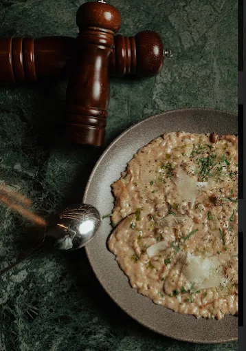 mushroom risotto  - ziba restaurant karditsa