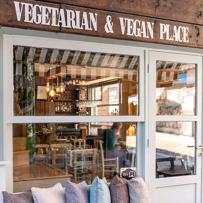 outdoors vegan restaurant - rOOTS