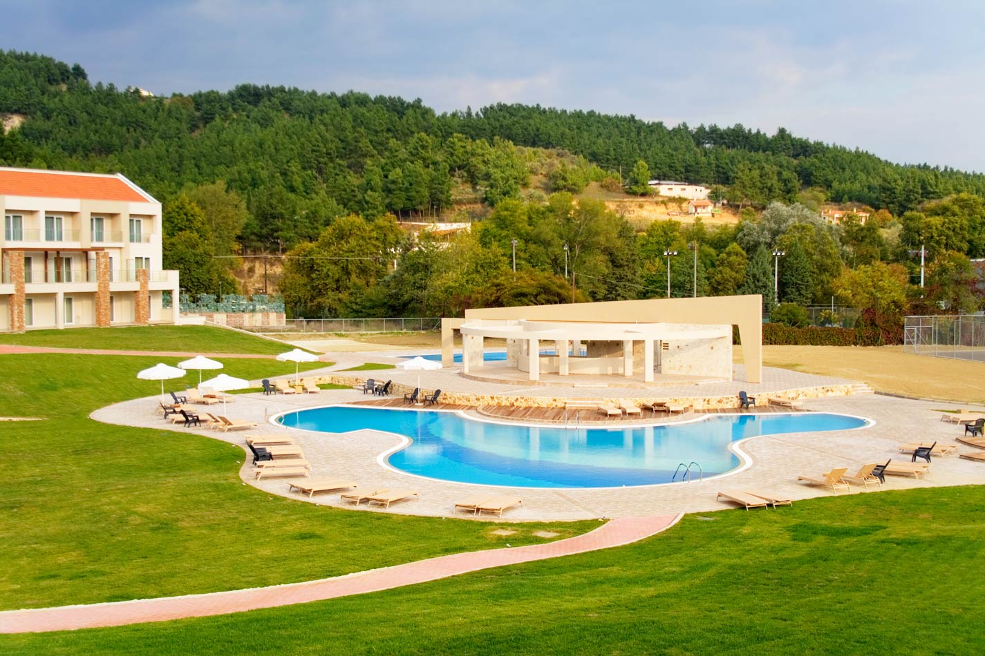 outdoors pool and garden  - elpida resort and spa serres