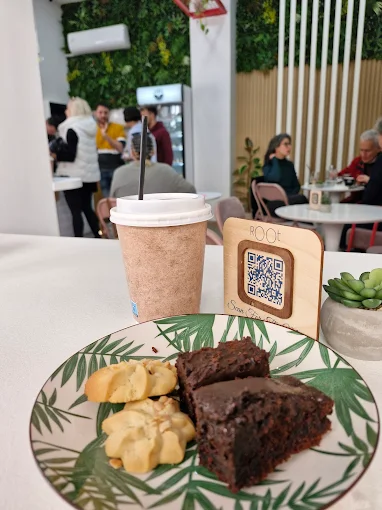 coffee and cake  - root the vegeterian project patra 