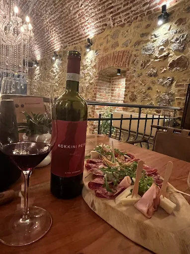 wine and cheese board  - abraam's wines & tales kastoria