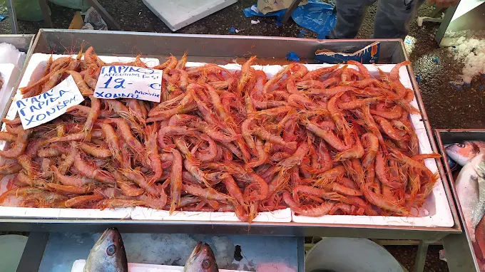street market prawns - laiki agora Martiou