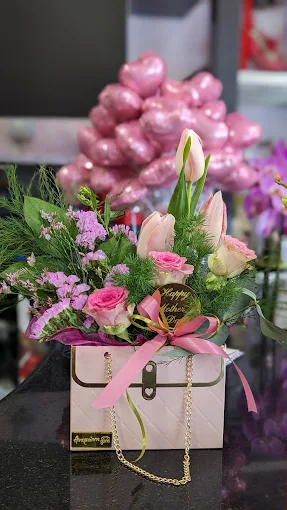 pink bouquet - anemoni flower shop volos 