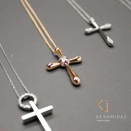 baptism crosses - keramidas jewellery store volos