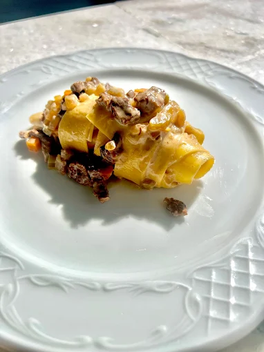 carbonara pasta  - anima restaurant karditsa 