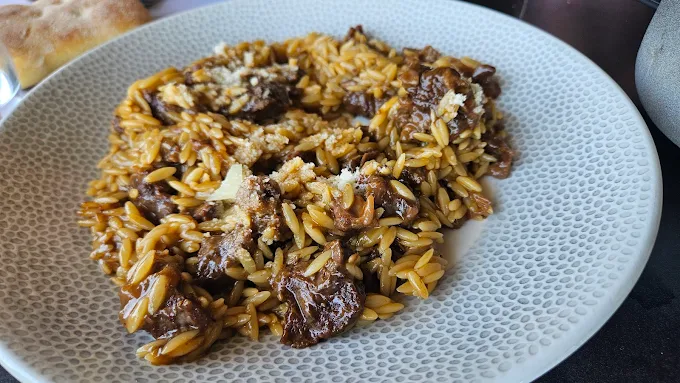 orzo with musrooms - xarama seaside luxury restaurant alexandroupoli