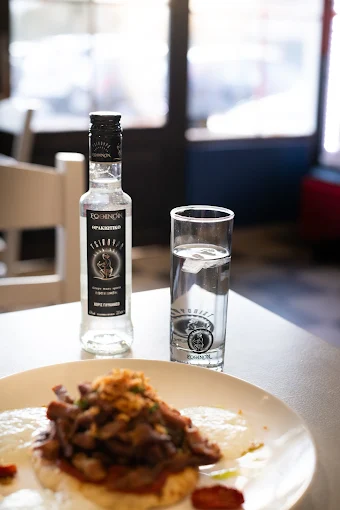 ouzo with meze - san to alati restaurant komotini