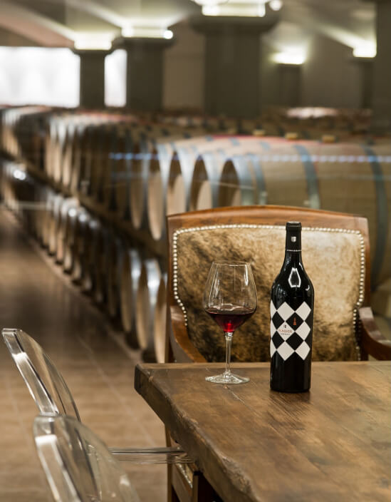 wine in the barrels' room - biblia chora ktima kavala